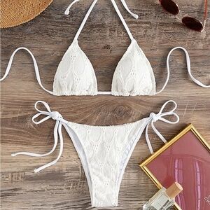 Halter micro triangle bikini set